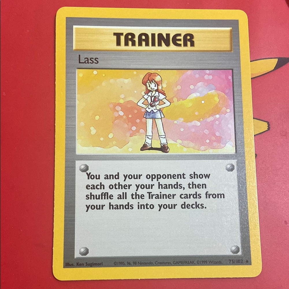 Lass Base Set 1999 Unlimited Print NM, 75/102 Pokemon Card